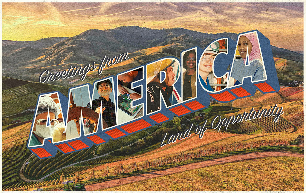 America Postcard